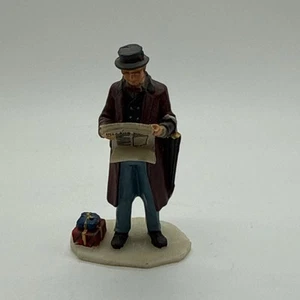 Lemax Man Reading The Morning Paper Caddington Village 1999 Retired 92272 - Picture 1 of 6