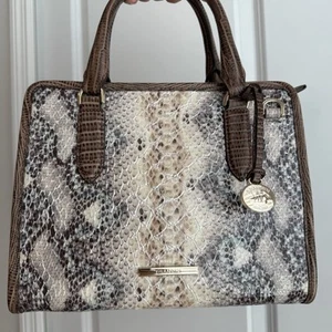 Brahmin Cami Satchel Multi Eirwen Neutral Snake Print Leather - Picture 1 of 8