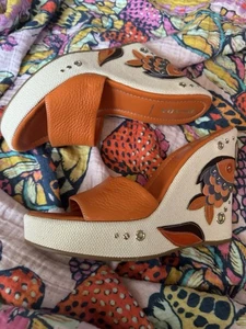 Vintage Prada Fischdetail Wedges Gr. 41 - Bild 1 von 4