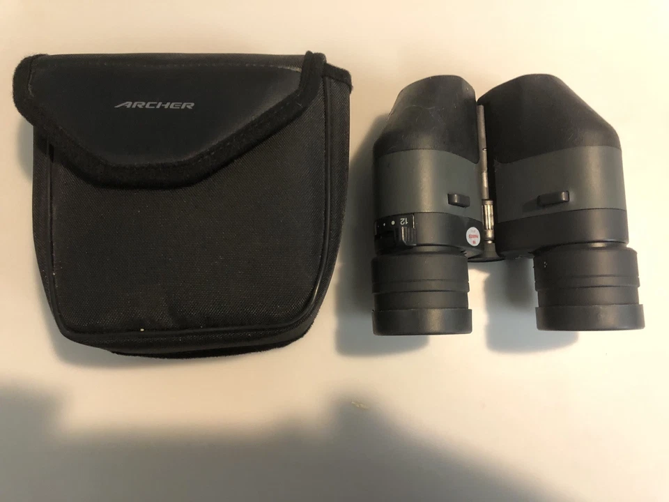 COMPACT ARCHER ZOOM BINOCULARS, ZOOM LENS 6-12X25 WITH SOFT CASE, - Image 1 of 4
