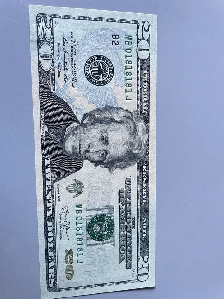 2013 $20 Dollar Bill Near Super Repeater ((GEM)) ((CRISP)) - Image 1 of 2