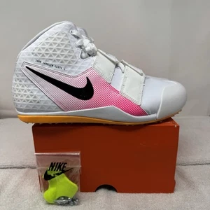 Nike Zoom Javelin Elite 3 White Pink Shoes Men’s Size 12.5 Spikes/Bag AJ8119-101 - Picture 1 of 9