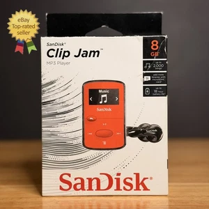 Reproductor de música audio MP3 clip SanDisk 8 GB pantalla LCD radio FM SDMX26 - rojo - Imagen 1 de 7