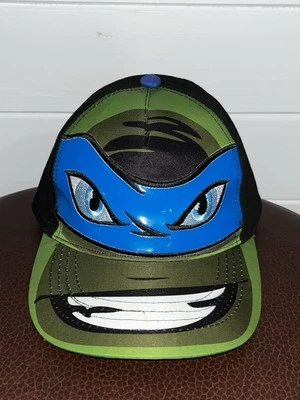 Nickelodeon Teenage Mutant Ninja Turtles Gorra Verde Sombrero Máscara Azul Leonardo  Foto 1 de 4