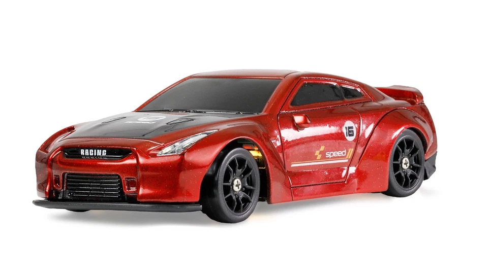DRIFT SPORT MUSCLE CAR MIT GYRO 4WD 1:43 RTR 15 k/mh AMEWI 21138 UNTERBODEN LEDs - Bild 1 von 4