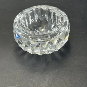 Waterford Heavy Crystal Ashtray Hand Cut Star Design 3 1/4" Small, Round, Heavy - Picture 1 of 14