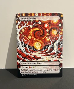 Magic The Gathering - Fundición Sagrada - Estilo Van Gogh - Tarjeta para EDH y prueba de juego - Imagen 1 de 1
