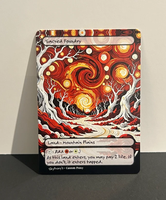 MTG - Fundição Sagrada - Estilo Van Gogh - Cartão para EDH e Playtest - Imagem 1 de 1