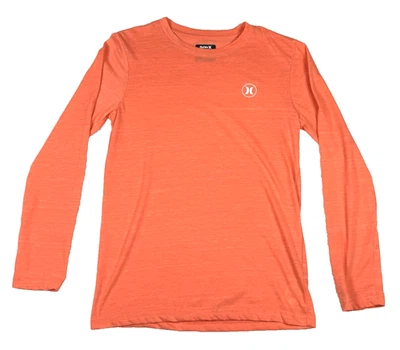 Camisa Hurley Niños Manga Larga Protección contra Erupciones Naranja Playa Surfista Unisex 14/16 NUEVA Foto 1 de 4