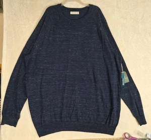 Mutual Weave Herren 4XLT Strick Rundhals Pullover Sweater Neu mit Etikett dunkelblau leicht - Bild 1 von 10