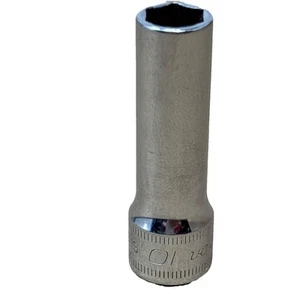 Snap-On Tools EE. UU. 3/8" Drive 6pt 10mm Métrico Profundo Cromo Enchufe SFSM10 - Imagen 1 de 6