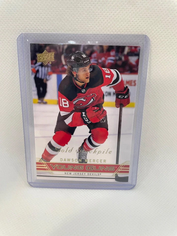 2021-22 UD Extended Series Tribute Young Guns Gold Stockpile Dawson Mercer #T-80 - Image 1 of 2