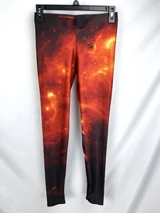 Black Milk Women Size M Red Orange Leggings Cosmic Sun - Picture 1 of 5