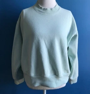 A New Day Women's Long Sleeve Pullover Sweatshirt Light Mint Aqua Green M - Picture 1 of 11