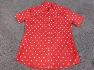 Old Navy Mens Shirt Small Red Button Down stars classic - Picture 1 of 13