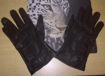 HARLEY DAVIDSON LEATHER GEAR WOMEN'S BLACK LEATHER GLOVES SIZE S PADDED PALM - Image 1 of 4