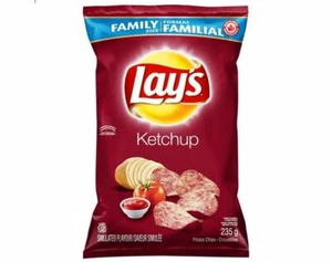 Lays Ketchup Chips Large Family Size 235g From Canada Fresh New - Picture 1 of 1