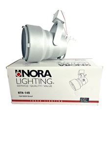 New Nora Lighting NTH-149S BR/PAR30 shroud track heads Silver Finish - Picture 1 of 8