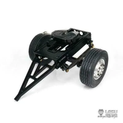 LESU Metal Trailer Single Axle for 1/14 RC Tamiya Tractor Truck Dumper Model - Image 1 of 4