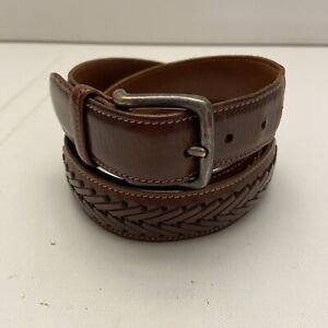 Trafalgar Brown Leather Belt Men’s 36