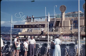 Matsonia Ship Deck People 35mm Slide 1960s Kodachrome - Bild 1 von 3
