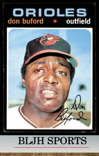 1971 Topps #29 Don Buford Baltimore Orioles (see pics)(A)