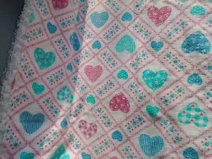 Handmade Flannel Baby Receiving/Swaddle Blanket 46 x 31" - Picture 1 of 3