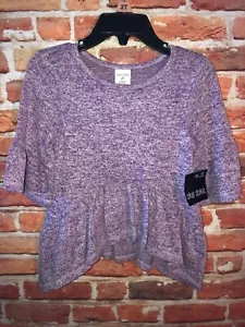 Camisa Okie Dokie Niñas 2T Mangas Campana Lavanda Púrpura Brezo Tejida Ajuste Fluido - Imagen 1 de 2