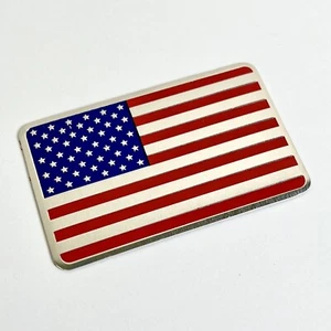 United States Of America Flag Car Emblem Badge Decal Sticker 2"x 3" Aluminum USA - Bild 1 von 5