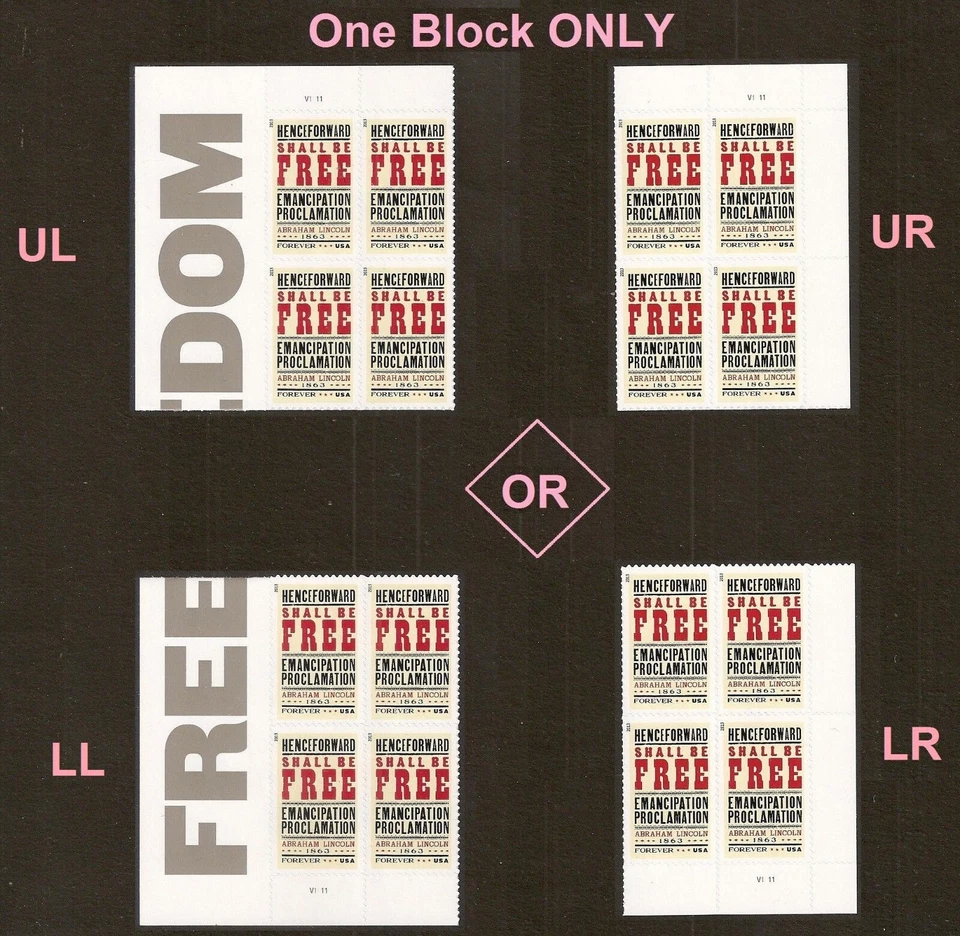 US #4721 MNH Plate Block 2013 Emancipation Proclamation - Image 1 of 1