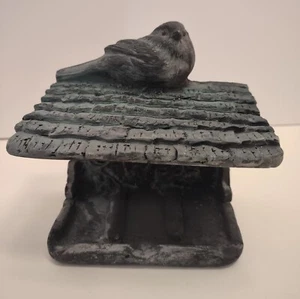 Soap Shed Wall Hanging, Soap Holder w/Bird, Resin, Outside/Inside, Farmhouse VTG - Picture 1 of 7