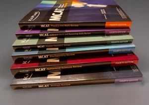 Kaplan MCAT 6 Review Books Fourth Edition Gently Used & Questions Solutions Book - Picture 1 of 10