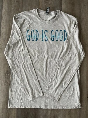 Camiseta "Dios es bueno todo el tiempo" Camisa manga larga Christian Soft - S M L XL Foto 1 de 2
