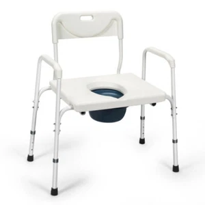 Nachttisch Kommode Tragbare Toilette Höhenverstellbar Arm Griffe 3-in-1 Max 300 Pfund - Bild 1 von 10