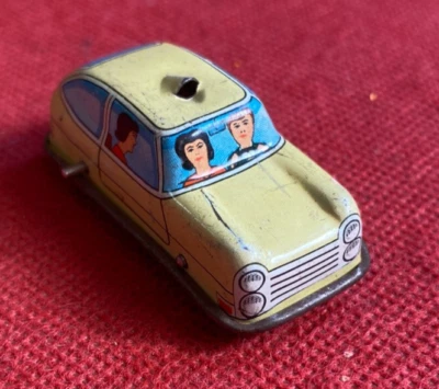 TECHNOFIX Modellino Auto in latta Giallo Made in West Germany - Immagine 1 di 3