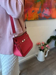 Umhängetasche Hermès Jypsiere 28 pink die” Birkin zum umhängen “ - Bild 1 von 21