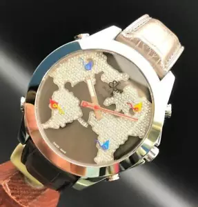JACOB&CO. A2329 5 TIMEZONE DIAMOND WATCH VERY RARE FROM JAPAN - Picture 1 of 8