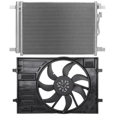 Kit de ventilador de refrigeración condensador de CA eléctrico para Volkswagen Golf 2015 2016 2017 2018 Foto 1 de 4
