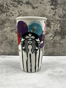 2016 Starbucks Valentine Balloon Tumbler Blau Gold Herz Groß Keramik Travel Cup - Bild 1 von 5