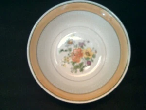 Vintage Bavaria Orange Lusterware 9 1/4" Serving Bowl Floral Flowers - Picture 1 of 5