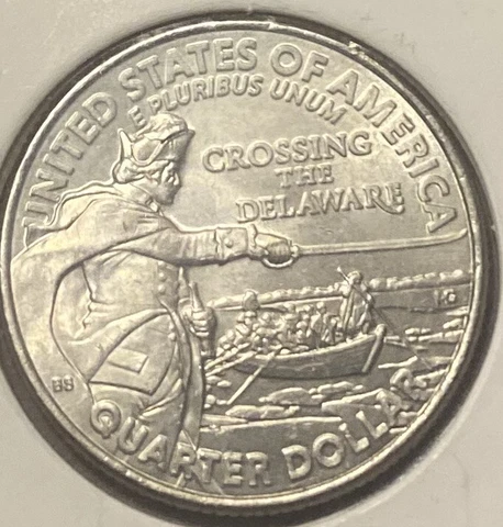 2021 (P) Washington Crossing The Delaware Quarter Crown Die Chip Crown Error Cover