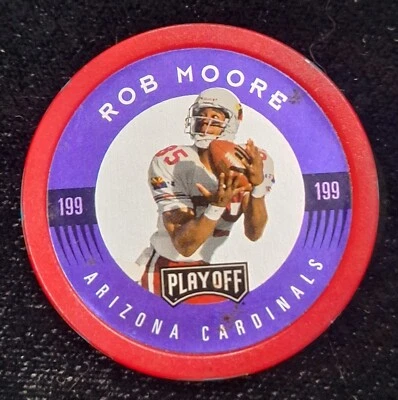 Rare NFL Playoff 1997 Rob Moore CHIP SHOTS RED #199 Arizona Cardinals - Image 1 of 2