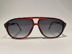 NOS Vintage 1980s Carrera 5390 30 aviator sunglasses in red tortoise - Picture 1 of 7