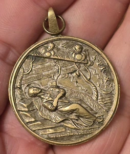 67 - Xrare Antique Religious Christianity medal 44 * 35 mm - Picture 1 of 5