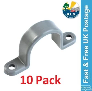 Clips de sillín de 10 x 28 mm fijación gris tubería de aguas residuales caravana autocaravana cámper - Imagen 1 de 2