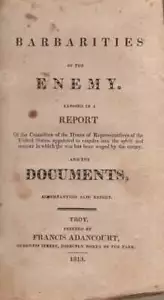 USA / Barbaritäten des Feindes im Bericht entlarvt 1. Auflage 1813 - Bild 1 von 2