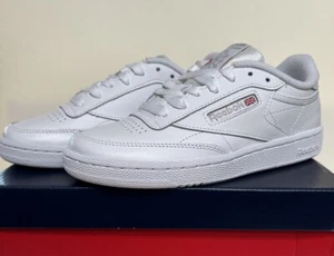 Women's Reebok Club C 85 Athletic Shoes White Light Grey BS7685 Size 6.5 - Picture 1 of 8