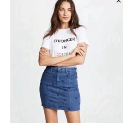 Falda Lápiz Denim Marca J Lunares 26 Lyla Azul Jean Foto 1 de 4