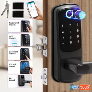 Fingerprint Smart Door Lock App Remote Unlocking Keyless wifi Lock Electronic US - Picture 1 of 26