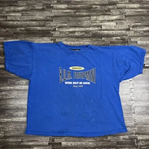 Vintage 90s B.U.M Equipment Graphic Tshirt Blue XL Casual Sporty VTG THRASHED - Picture 1 of 7